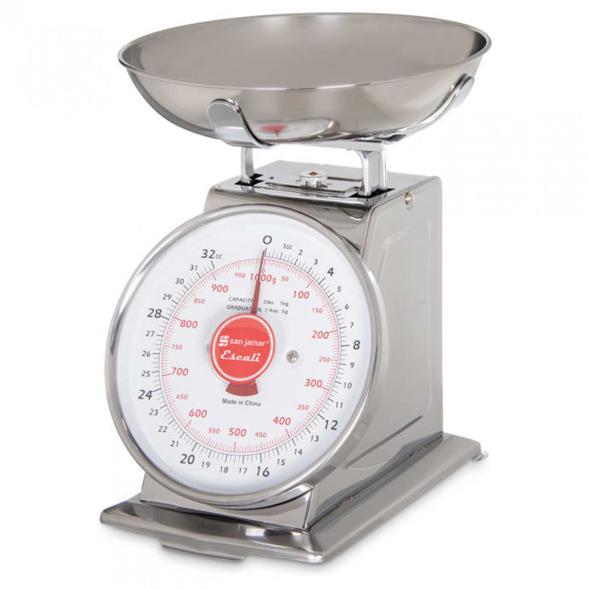 Mechanical Dial Scale with Bowl, 11 Lb / 5 Kg.