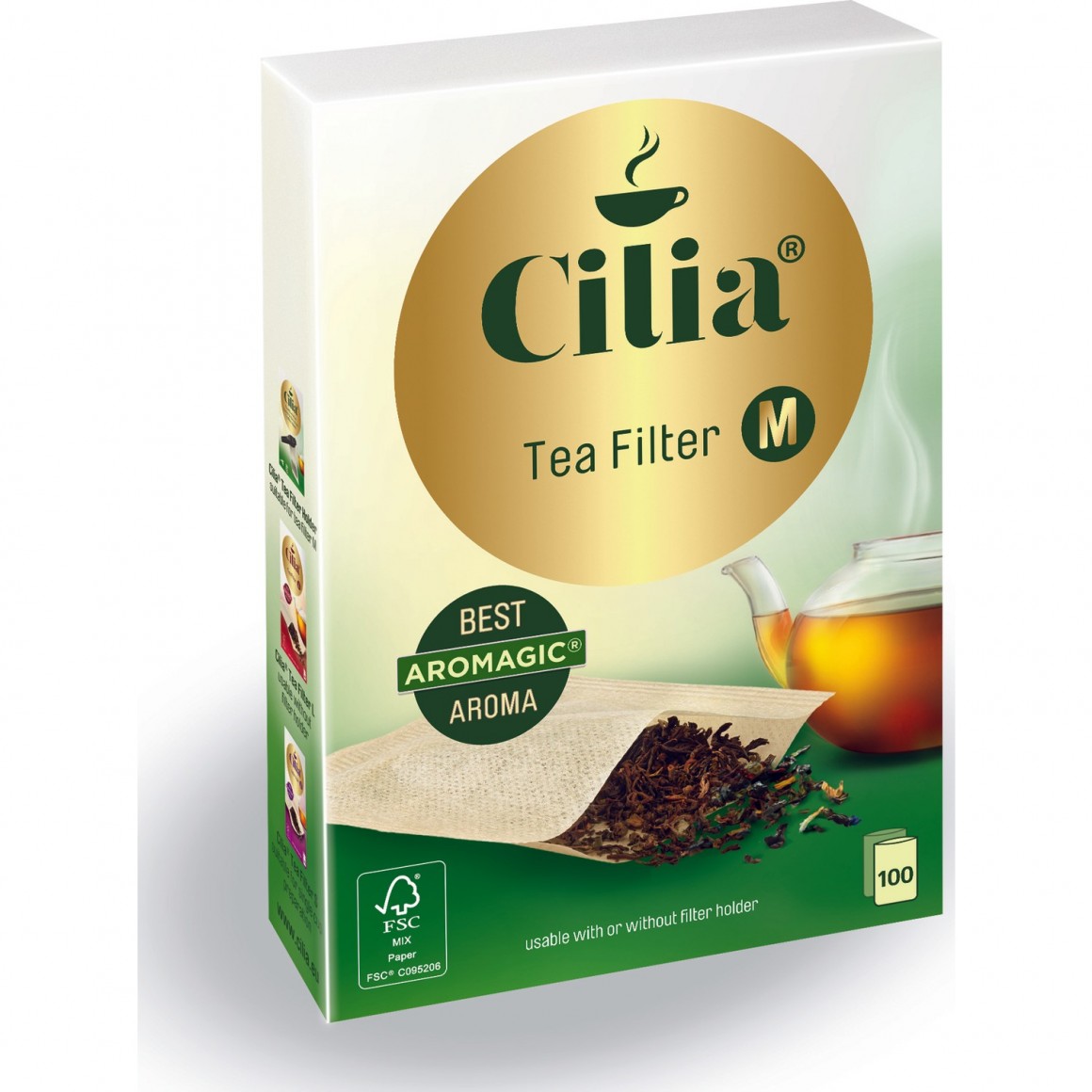 Cilia tea filter m 100 pcs eu