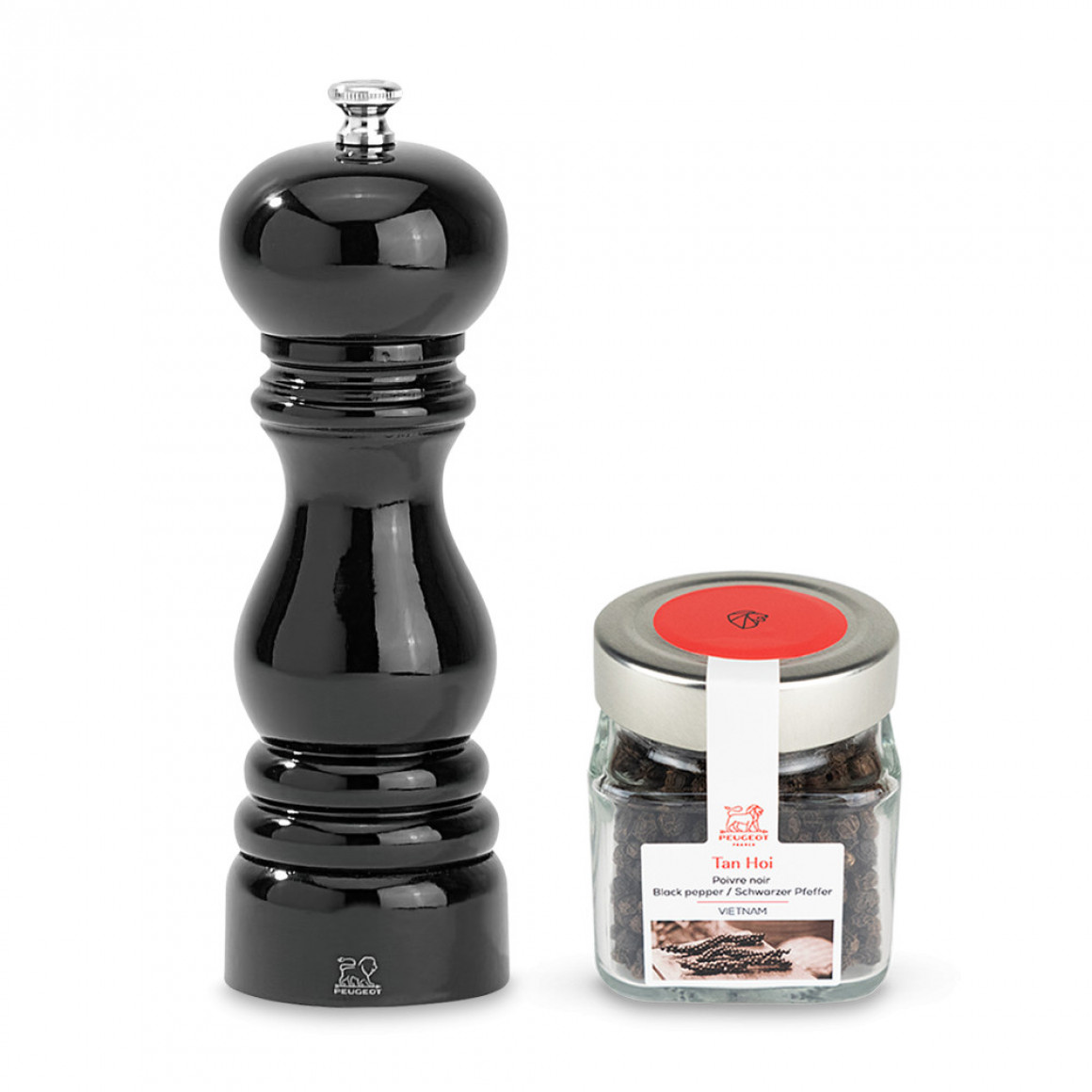 Paris U-Sel Black lacquer + Tan Hoi Pepper Jar