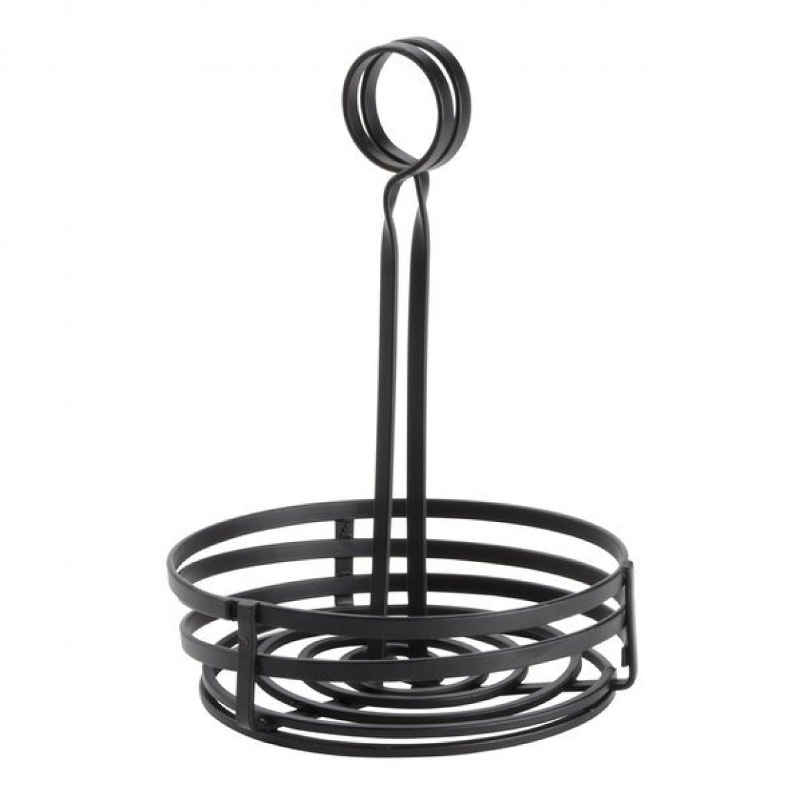 CONDIMENT RACK, WROUGHT IRON, FLAT COIL, 6