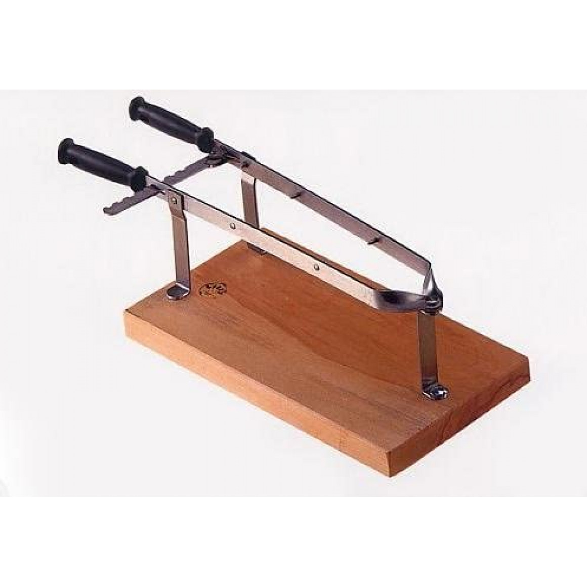 Stainless steel Ham holding vice with wooden base