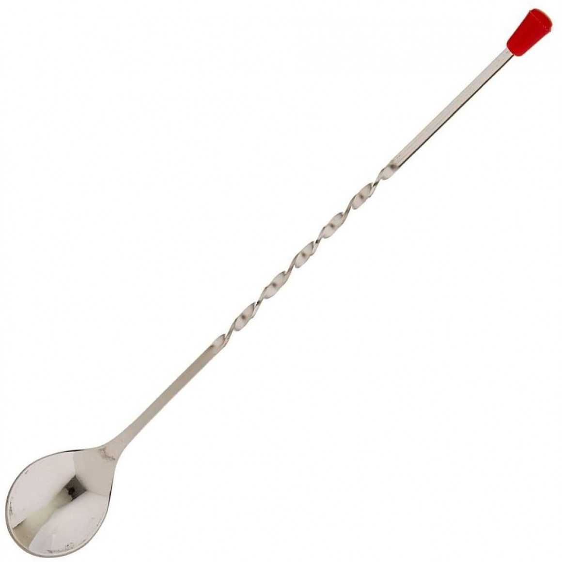 BAR SPOON, STAINLESS STEEL, TWISTED, NO KNOB, 10