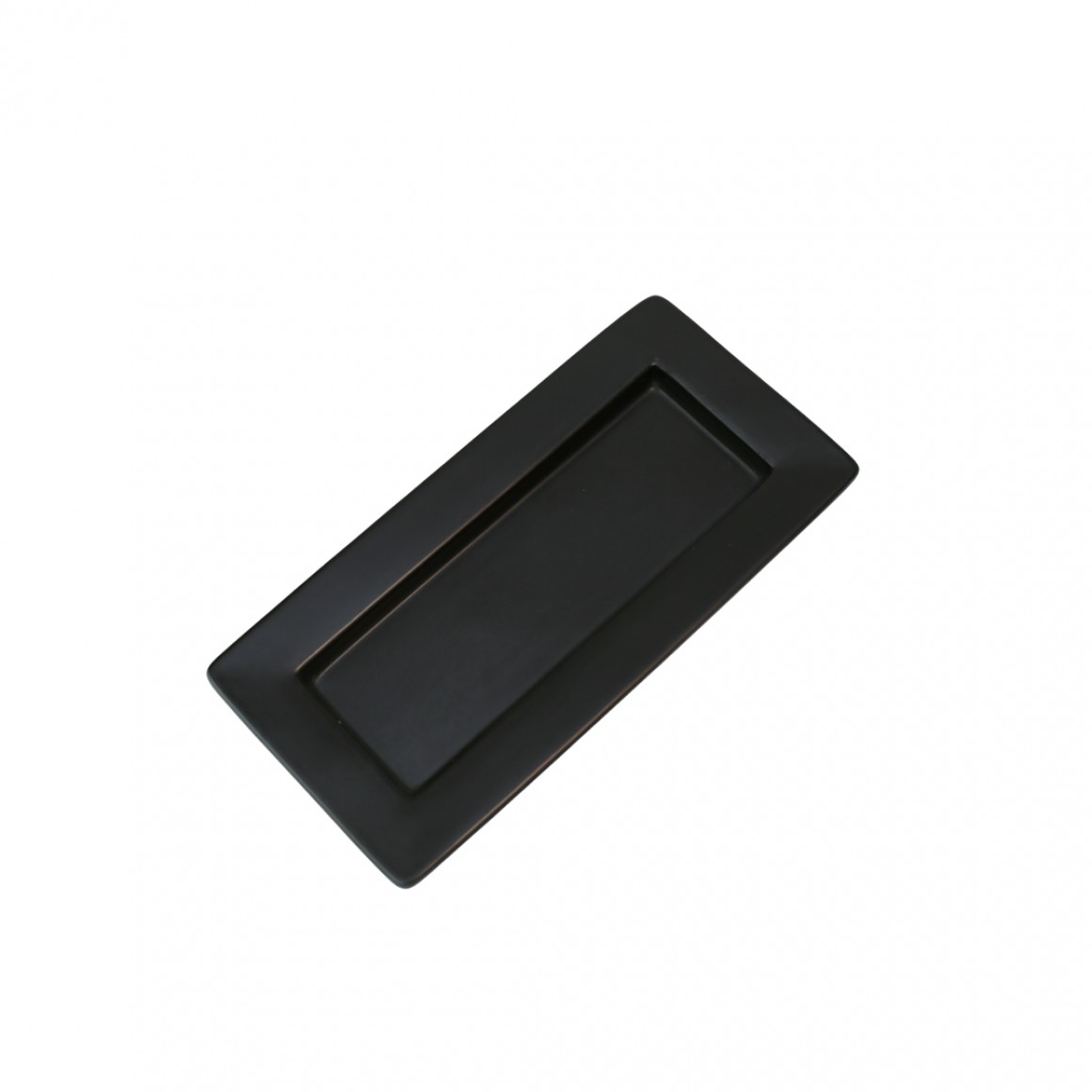 Düzbucaqlı servis boşqabı, keramika, içi çərçivəli,qara  4452