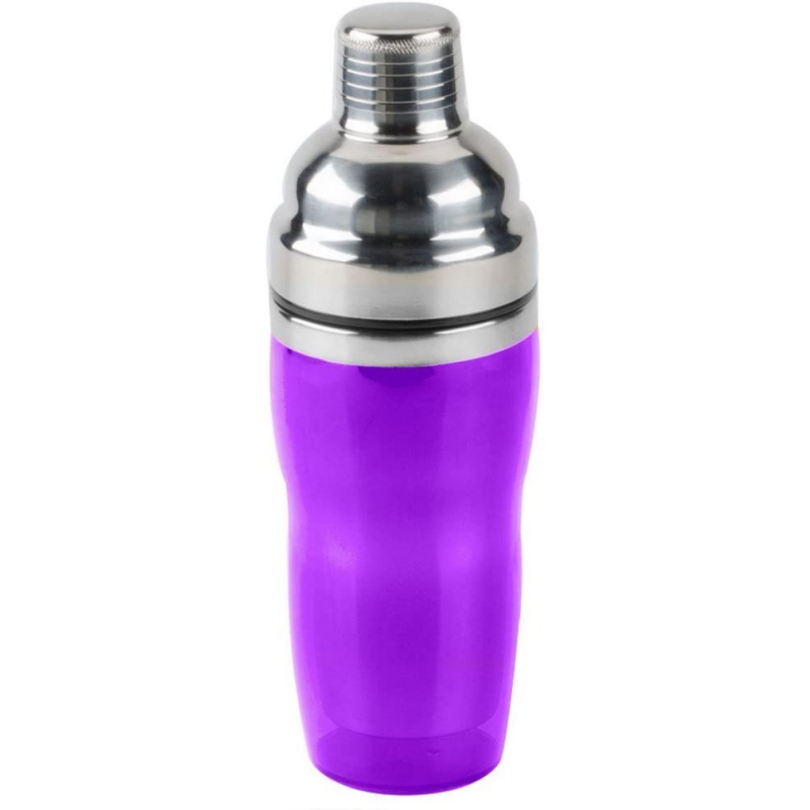 COCKTAIL SHAKER, STAINLESS STEEL, ACRYLIC, PURPLE, 16 OZ.