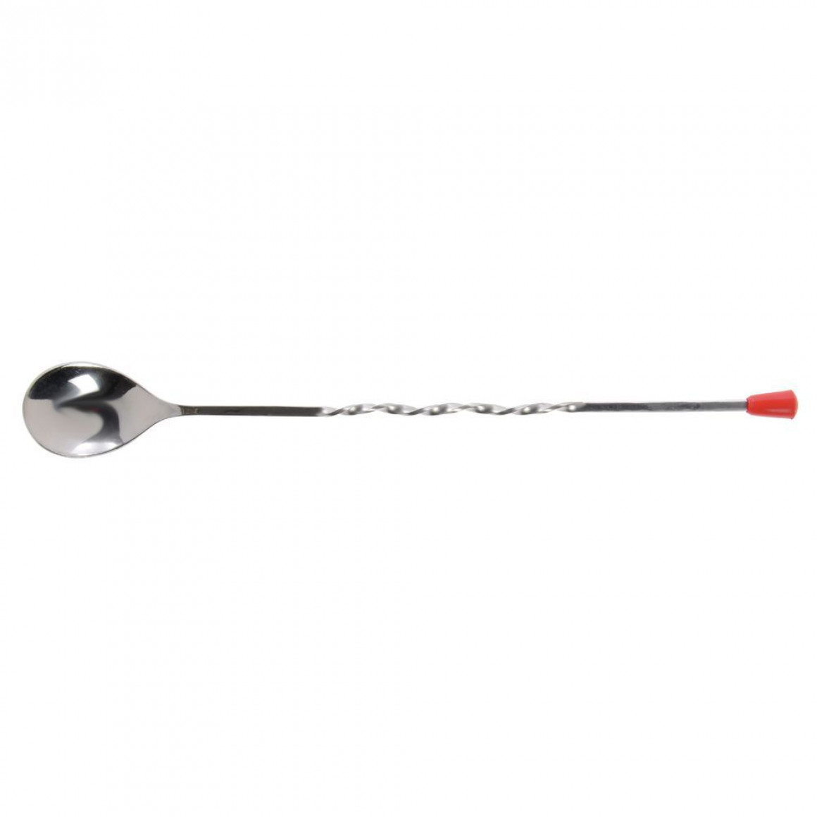BAR SPOON, STAINLESS STEEL, TWISTED, NO KNOB, 11