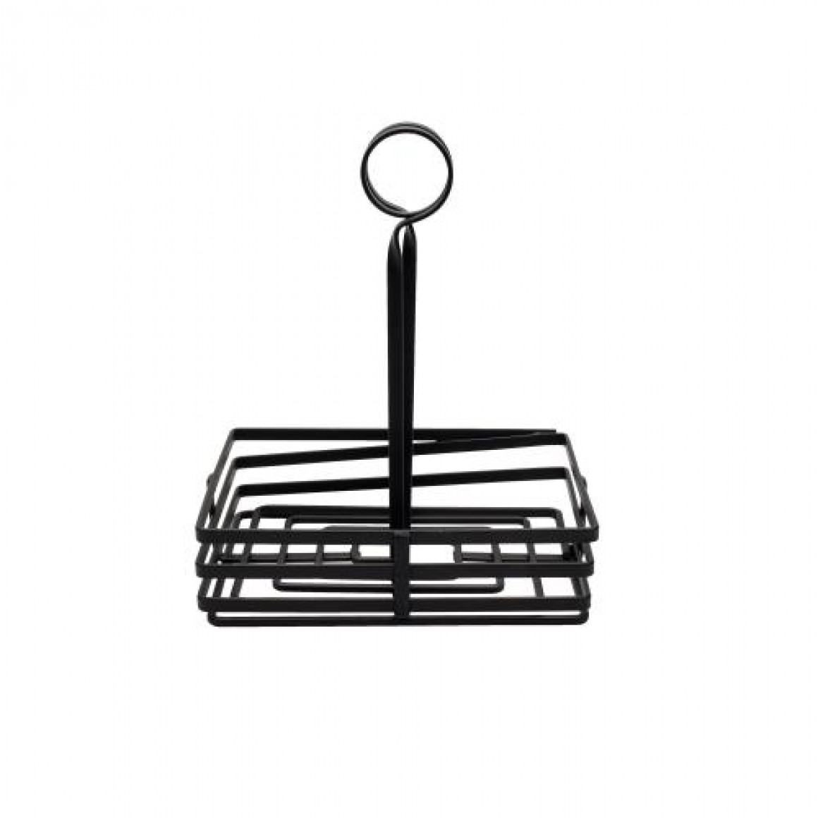 CONDIMENT RACK, WROUGHT IRON, FLAT COIL, 8