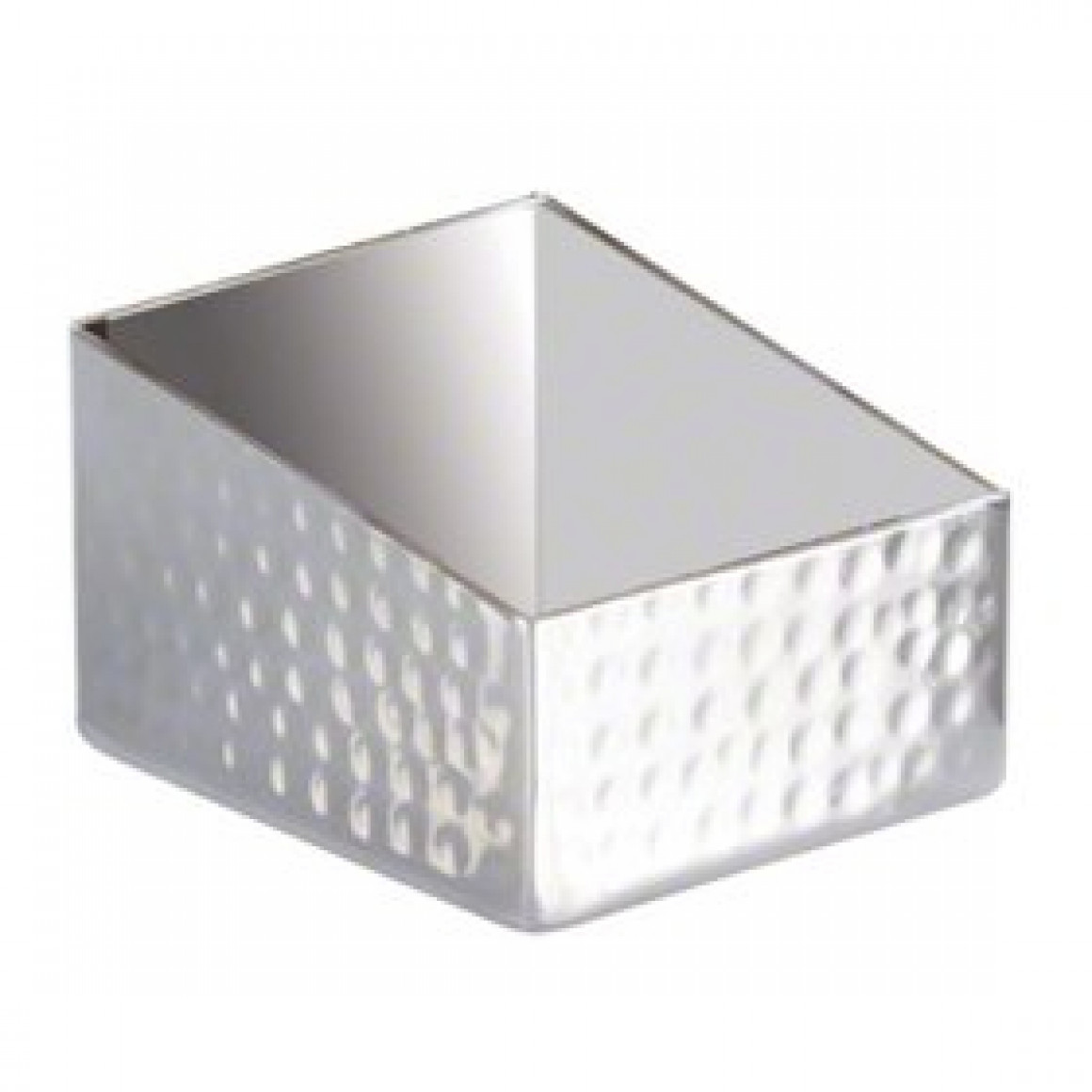 HOLDER, SUGAR PACKET/CUBE, STAINLESS STEEL, SATIN, SQUARE-ANGLED
