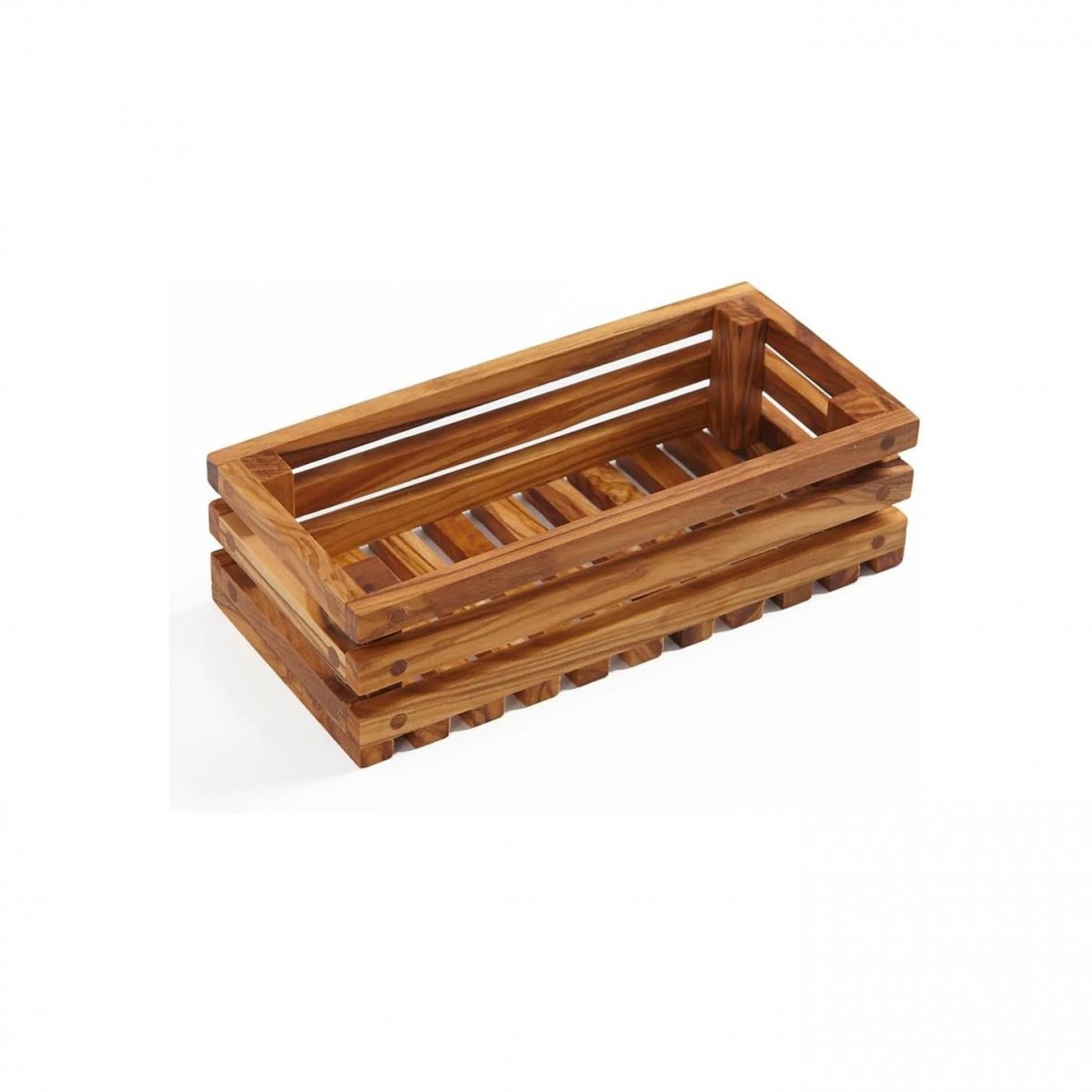 OLIVE WOOD BREAD CRATE, SMALL OLIVE WOOD BREAD CRATE, SMALL
