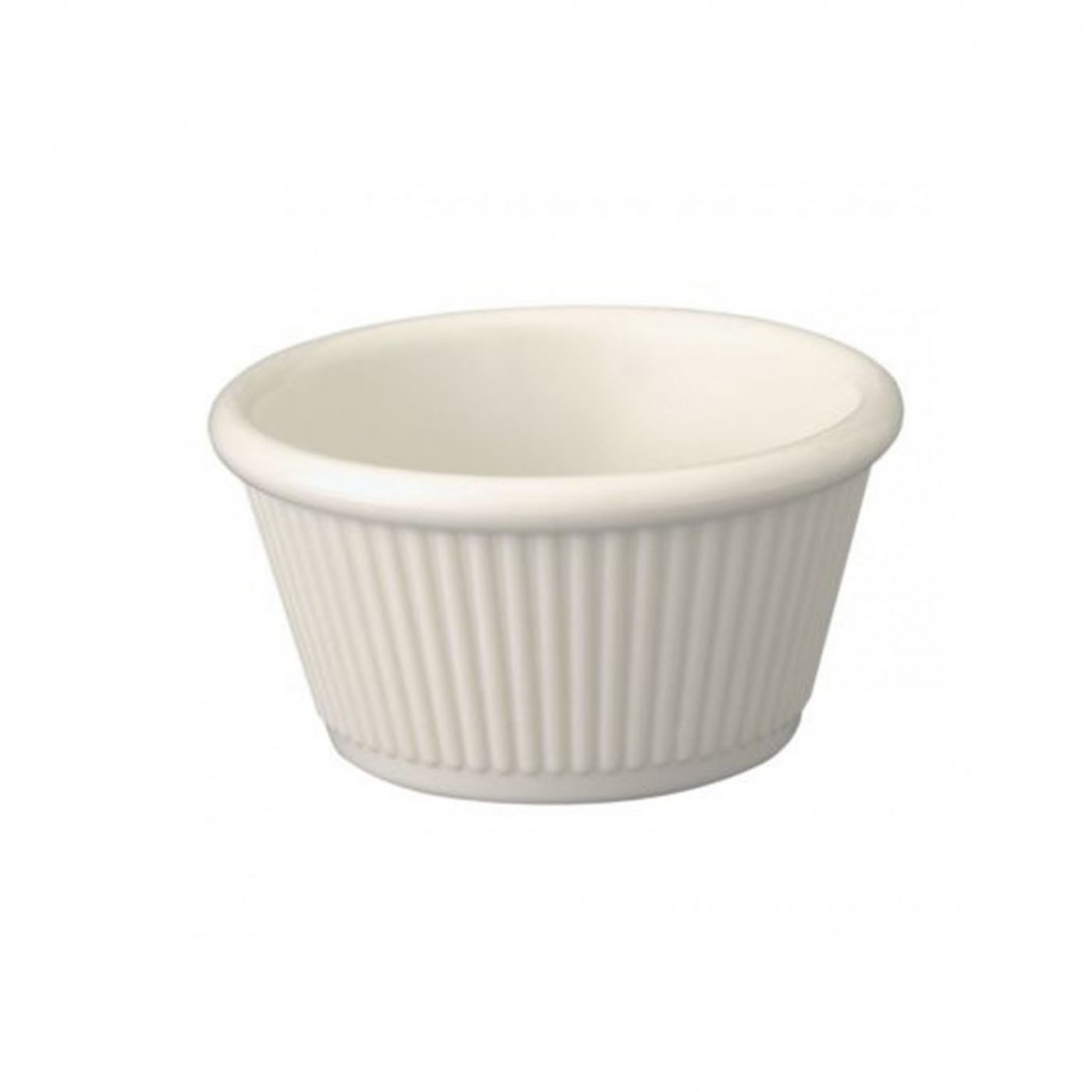 RAMEKIN, MELAMINE, FLUTED, WHITE, 4 OZ. RAMEKIN, MELAMINE, FLUTED, WHITE, 4 OZ.
