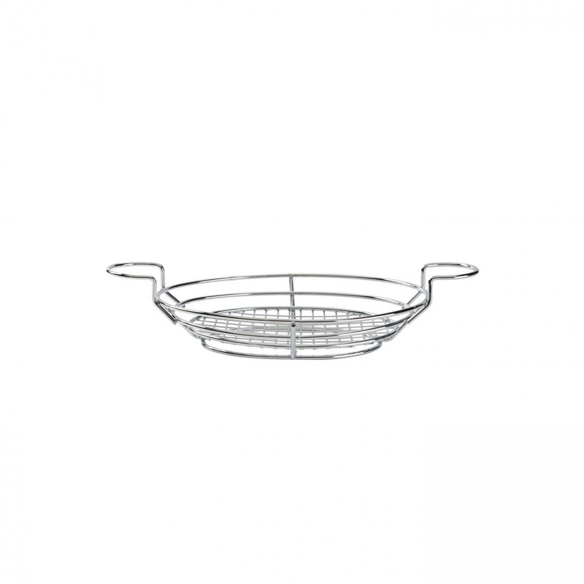 BASKET, OVAL W/RAMEKIN HOLDERS, CHROME BASKET, OVAL W/RAMEKIN HOLDERS, CHROME