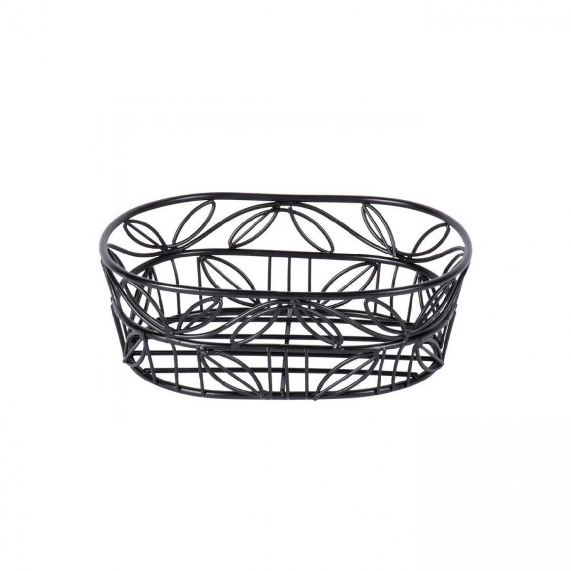 BREAD BASKET, WROUGHT IRON, OVAL, LEAF BREAD BASKET, WROUGHT IRON, OVAL, LEAF