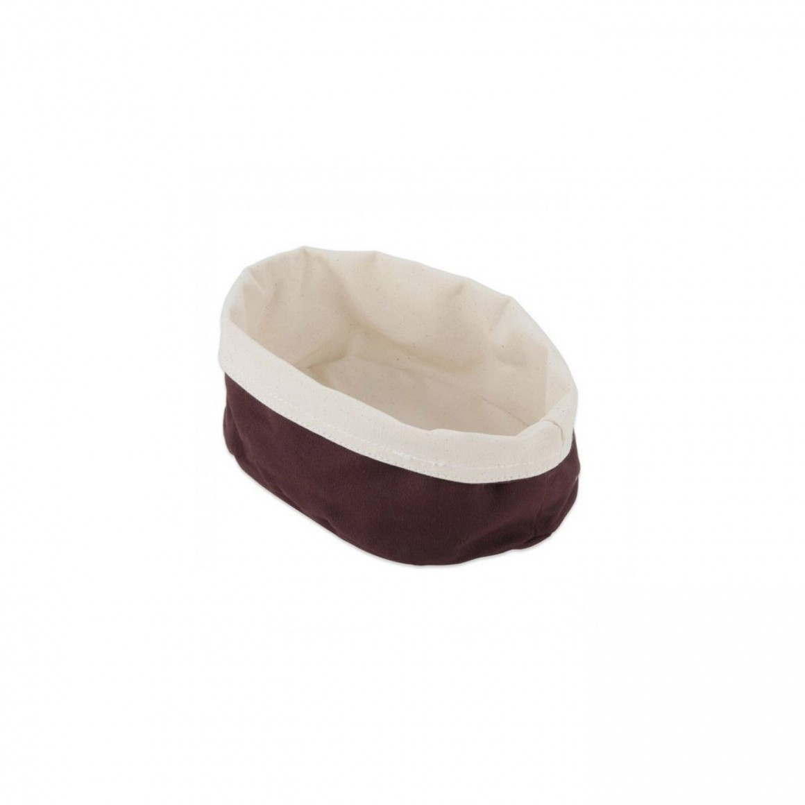 CANVAS BAG, CREAM/BROWN, 7-7/8 CANVAS BAG, CREAM/BROWN, 7-7/8