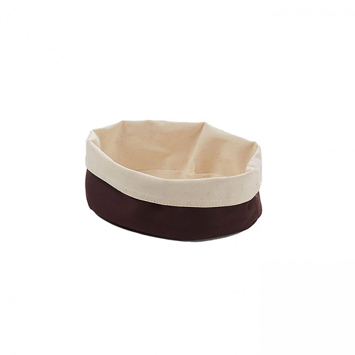 CANVAS BAG, CREAM/BROWN, 7-1/2 CANVAS BAG, CREAM/BROWN, 7-1/2
