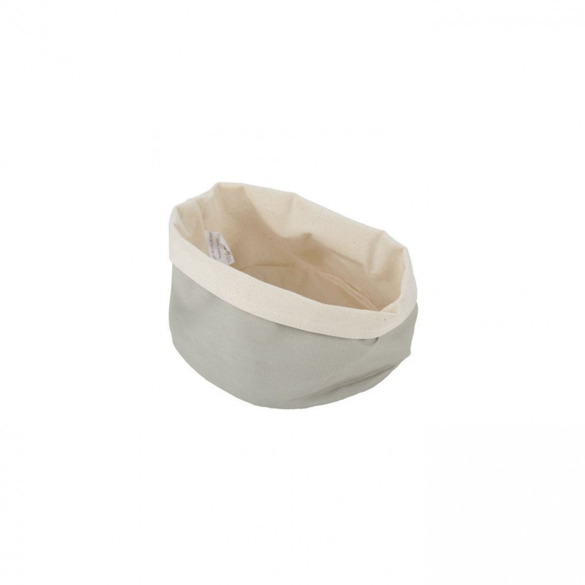 CANVAS BAG, CREAM/GRAY, 7-1/2 CANVAS BAG, CREAM/GRAY, 7-1/2