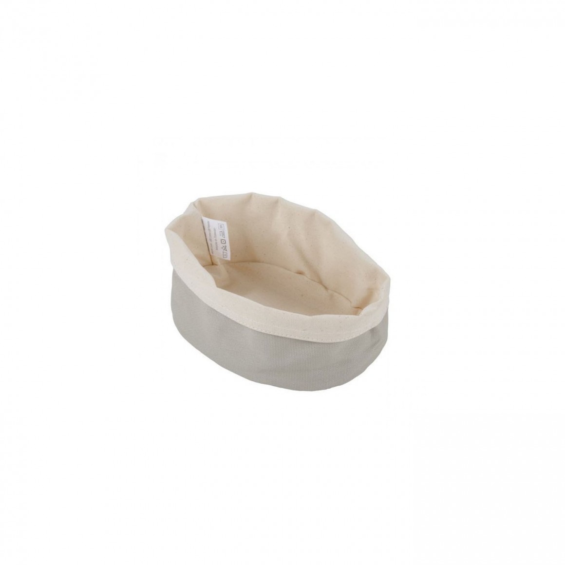 CANVAS BAG, CREAM/GRAY, 7-7/8 CANVAS BAG, CREAM/GRAY, 7-7/8