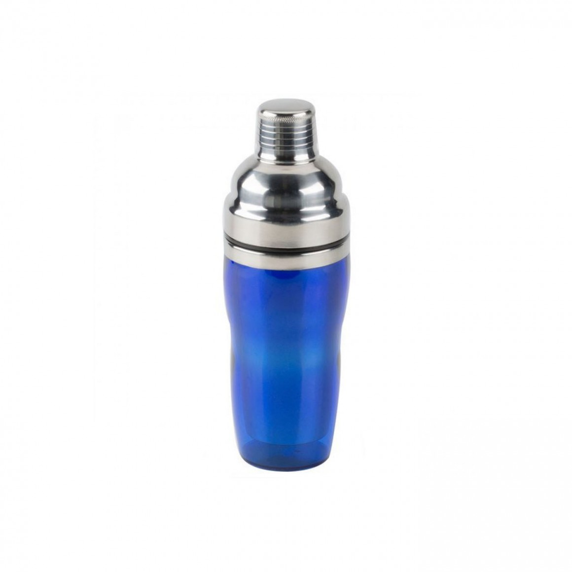 COCKTAIL SHAKER, STAINLESS STEEL, ACRYLIC, BLUE, 16 OZ. COCKTAIL SHAKER, STAINLESS STEEL, ACRYLIC, BLUE, 16 OZ.