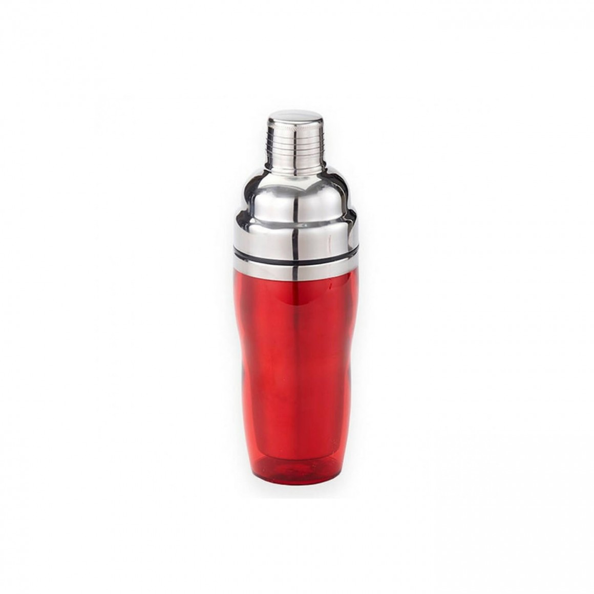 COCKTAIL SHAKER, STAINLESS STEEL, ACRYLIC, RED, 16 OZ. COCKTAIL SHAKER, STAINLESS STEEL, ACRYLIC, RED, 16 OZ.