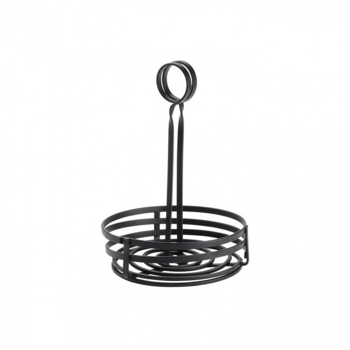 CONDIMENT RACK, WROUGHT IRON, FLAT COIL, 6 CONDIMENT RACK, WROUGHT IRON, FLAT COIL, 6