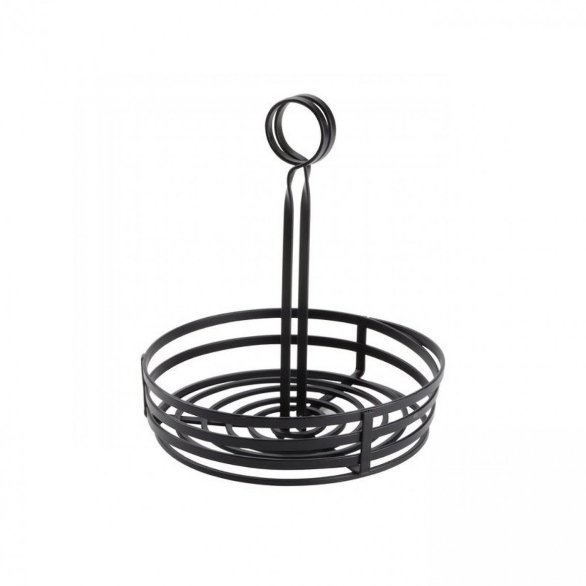 CONDIMENT RACK, WROUGHT IRON, FLAT COIL, 7-7/8 CONDIMENT RACK, WROUGHT IRON, FLAT COIL, 7-7/8