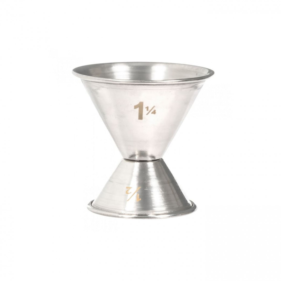 JIGGER, STAINLESS STEEL, 1-1/2 OZ X 1-1/4 OZ JIGGER, STAINLESS STEEL, 1-1/2 OZ X 1-1/4 OZ
