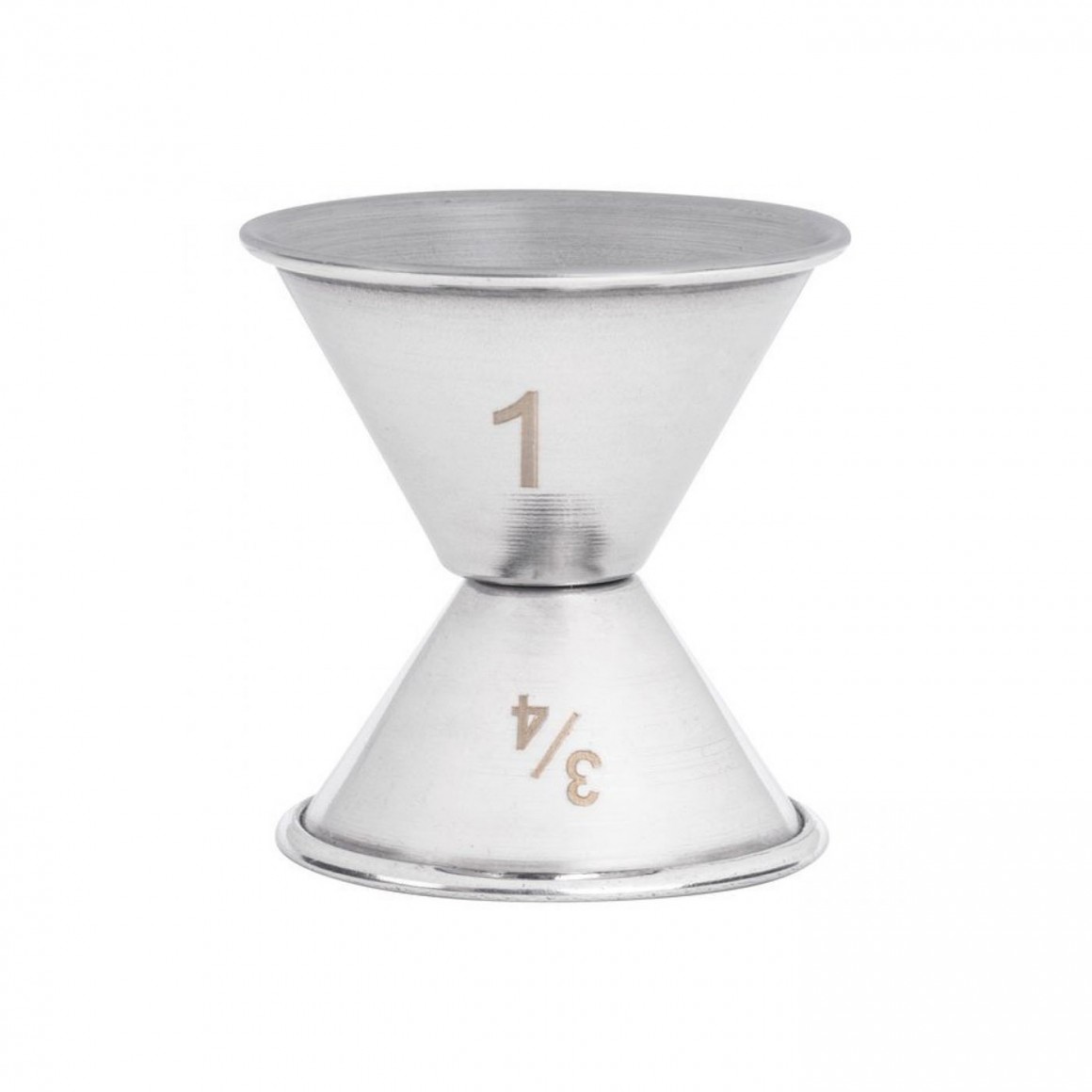JIGGER, STAINLESS STEEL, 1-3/4 OZ. X 1/2 OZ JIGGER, STAINLESS STEEL, 1-3/4 OZ. X 1/2 OZ