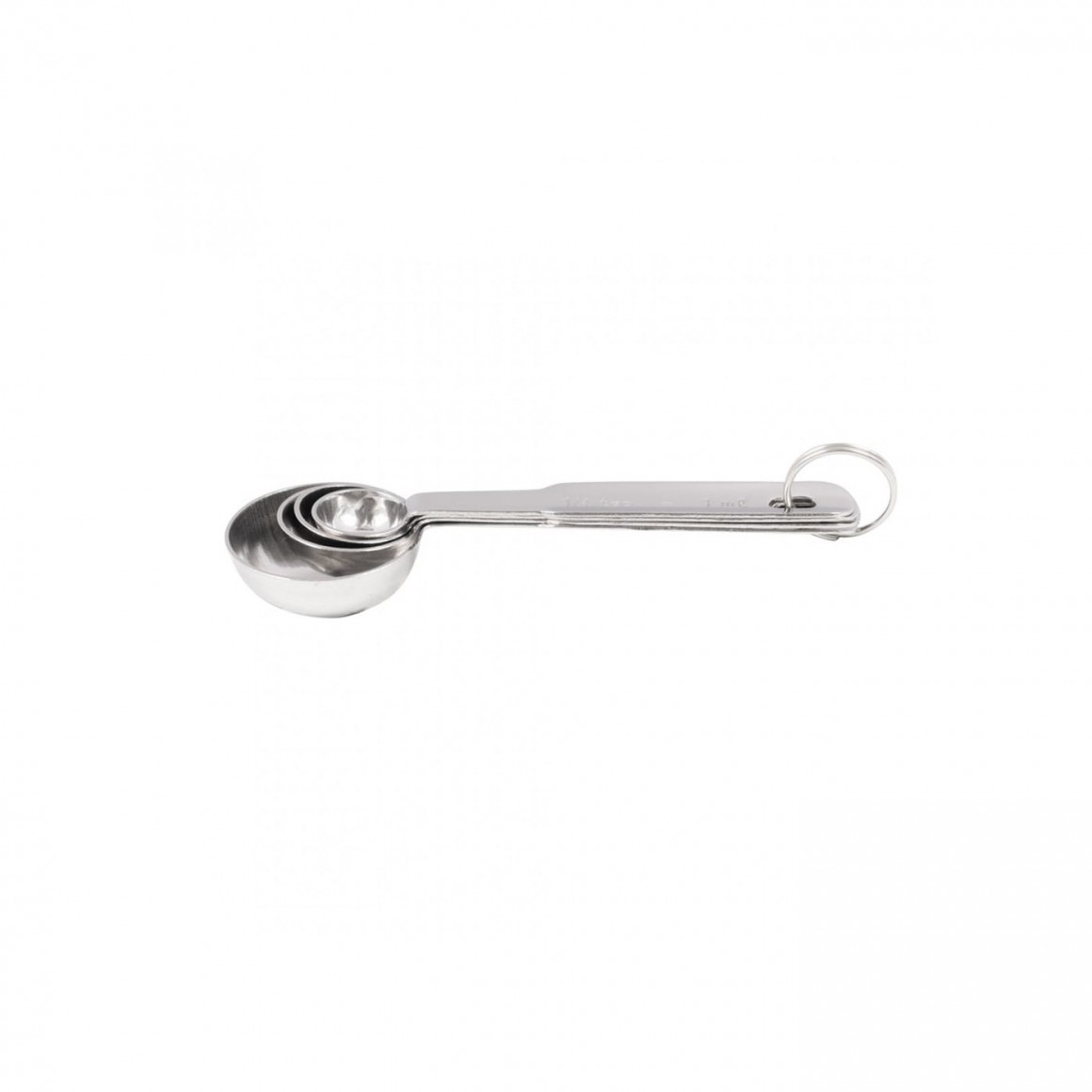 MEASURING SPOON SET, STAINLESS STEEL, 1 TBSP., 1 TSP., 1/2 TSP., 1/4 TSP. MEASURING SPOON SET, STAINLESS STEEL, 1 TBSP., 1 TSP., 1/2 TSP., 1/4 TSP.