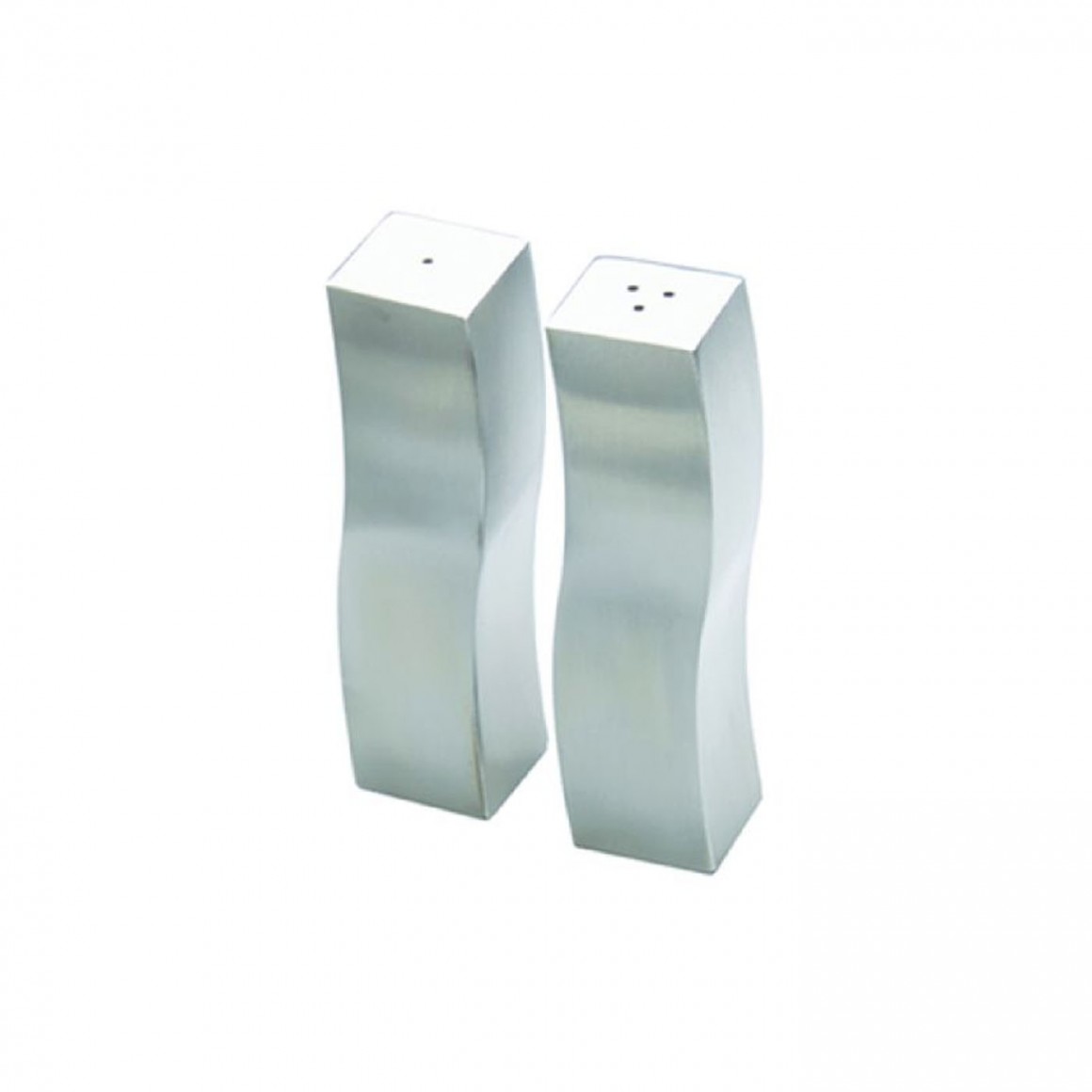 SALT & PEPPER SET, STAINLESS STEEL, 2 OZ. SALT & PEPPER SET, STAINLESS STEEL, 2 OZ.