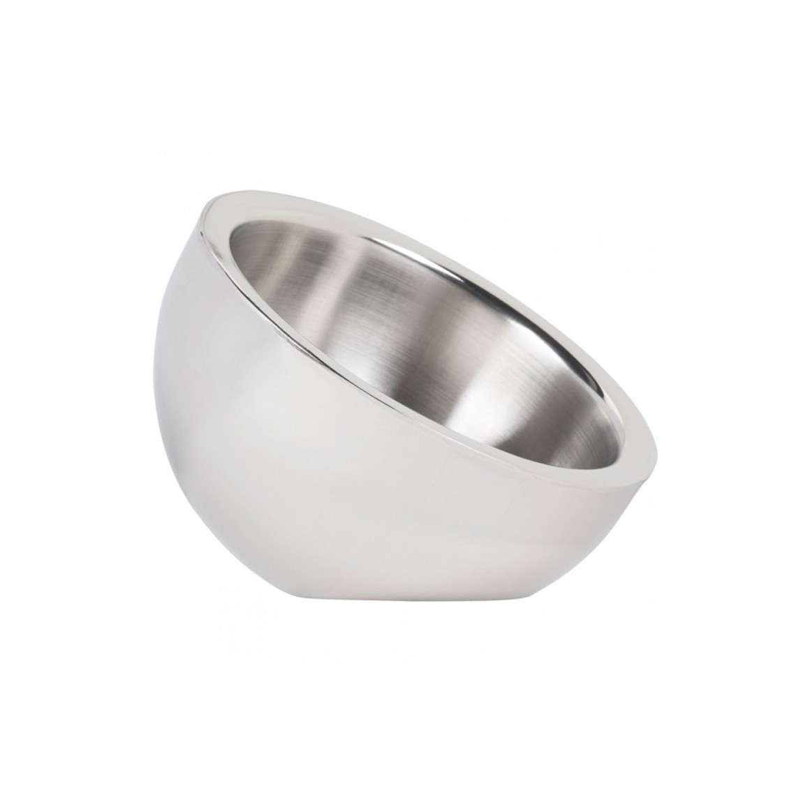 STAINLESS STEEL, SATIN BOWL, DOUBLE WALL, ANGLED, 23 OZ. STAINLESS STEEL, SATIN BOWL, DOUBLE WALL, ANGLED, 23 OZ.