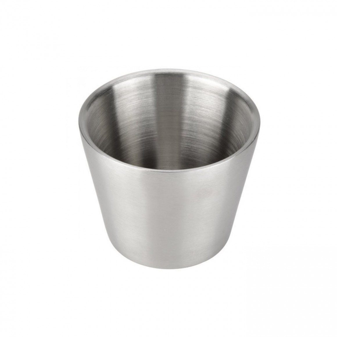 SAUCE CUP, STAINLESS STEEL, DOUBLE WALL, 7 OZ. SAUCE CUP, STAINLESS STEEL, DOUBLE WALL, 7 OZ.