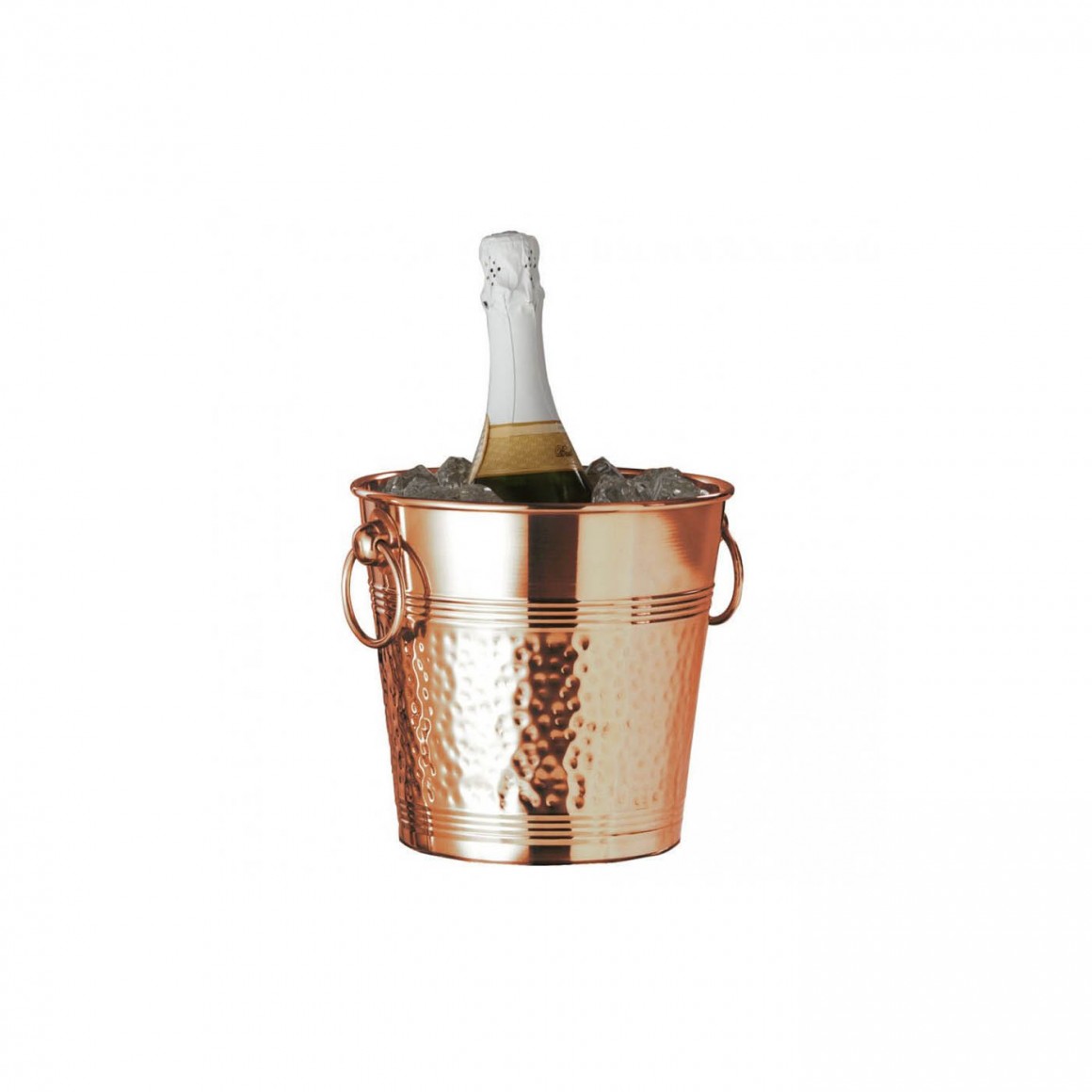 WINE COOLER, HAMMERED, COPPER-PLATED, 8-3/8 WINE COOLER, HAMMERED, COPPER-PLATED, 8-3/8
