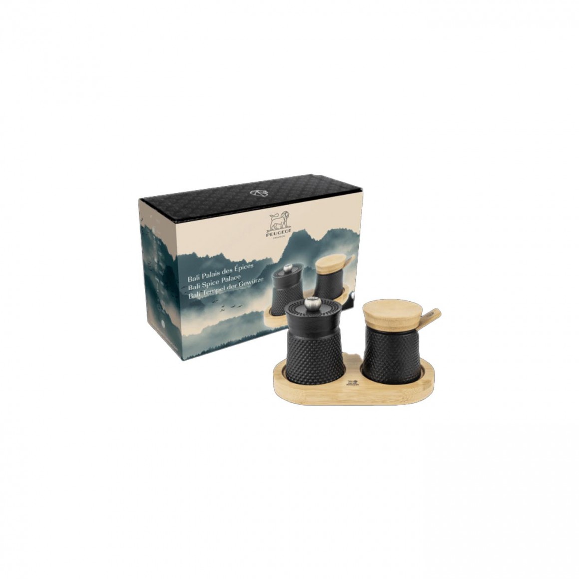 Bali Cast iron pepper mill and salt dispenser set Bali Cast iron pepper mill and salt dispenser set