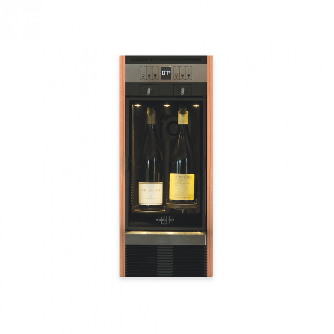 Modular wine dispenser for 2 bottles