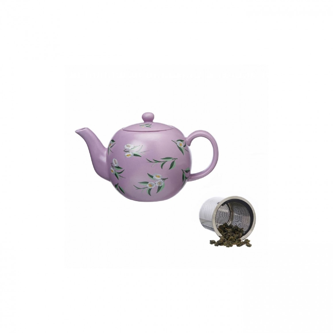CAMELIA MATT LAVANDER  PORCELAIN TEAPOT CAMELIA MATT LAVANDER  PORCELAIN TEAPOT