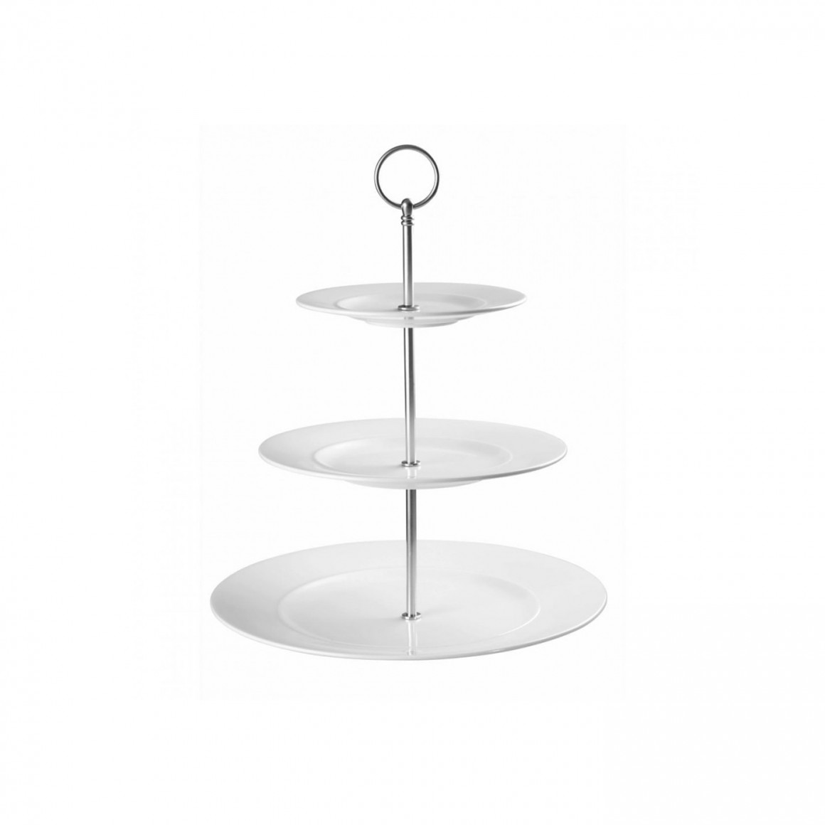 Alchemy AMBIENCE WHITE STANDARD RIM THREE TIER PLATE TOWER/H33