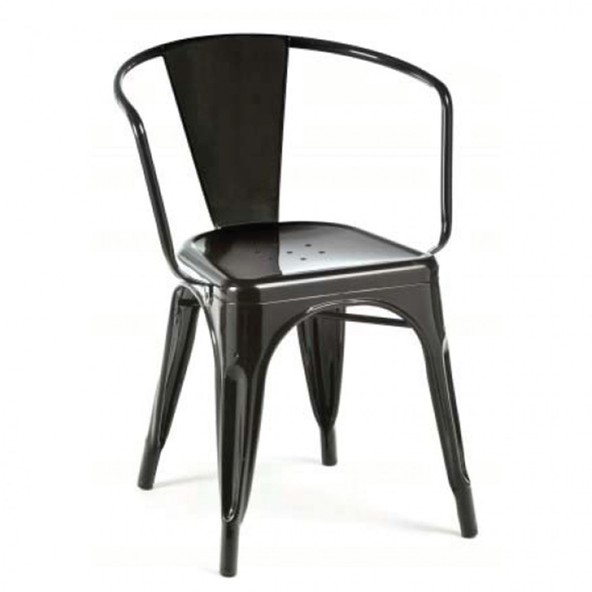 Chair: steel frame, black