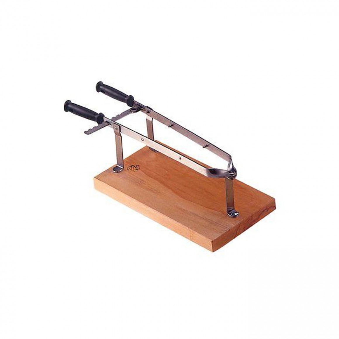 Stainless steel Ham holding vice with wooden base