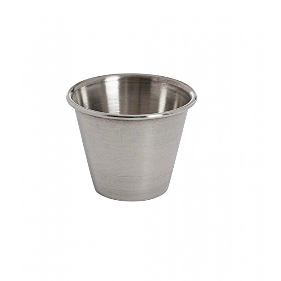 SAUCE CUP, STAINLESS STEEL, ROUND, 2.5 OZ.