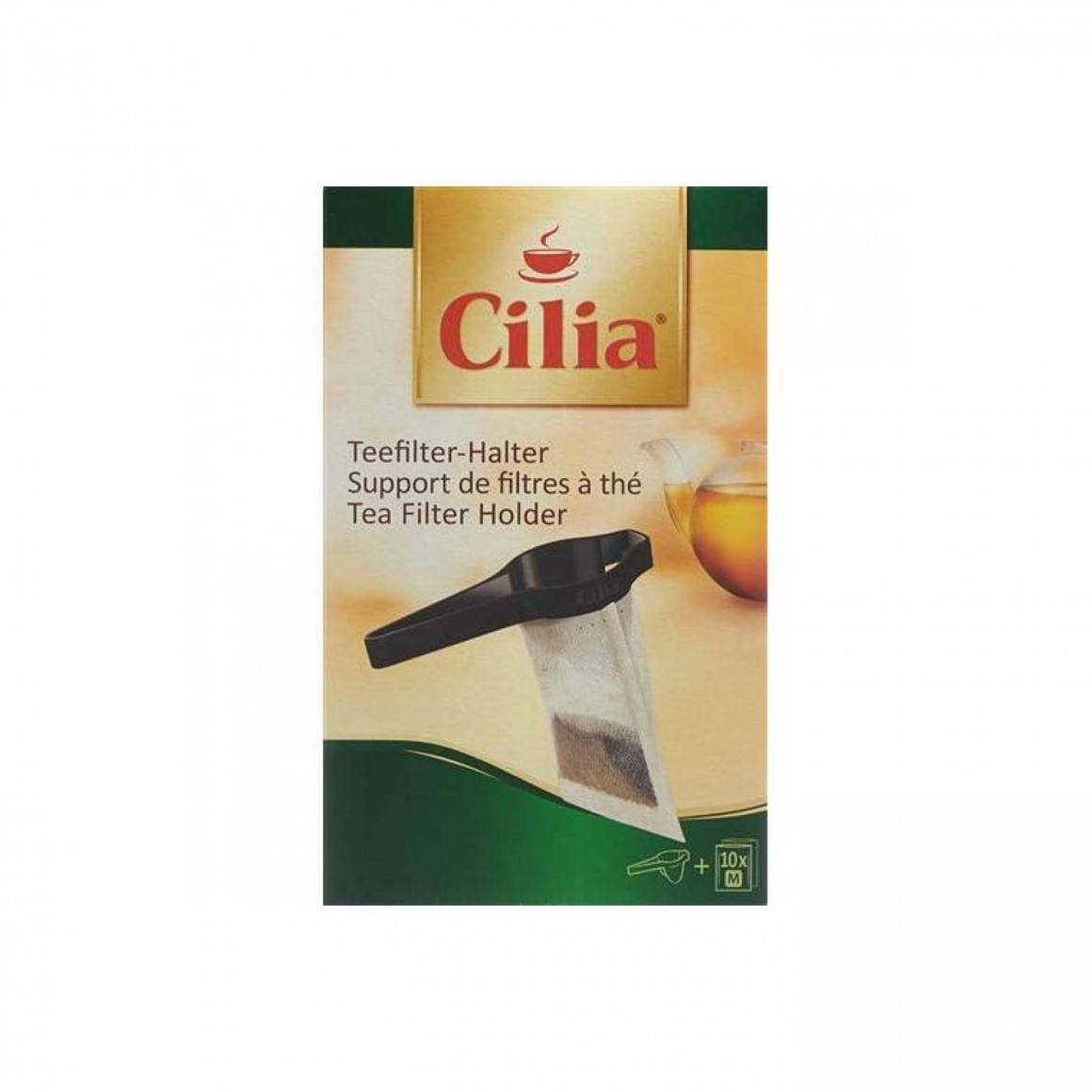 CILIA TEA FILTER HOLDER WITH 10X FILTERS SIZE M CILIA TEA FILTER HOLDER WITH 10X FILTERS SIZE M