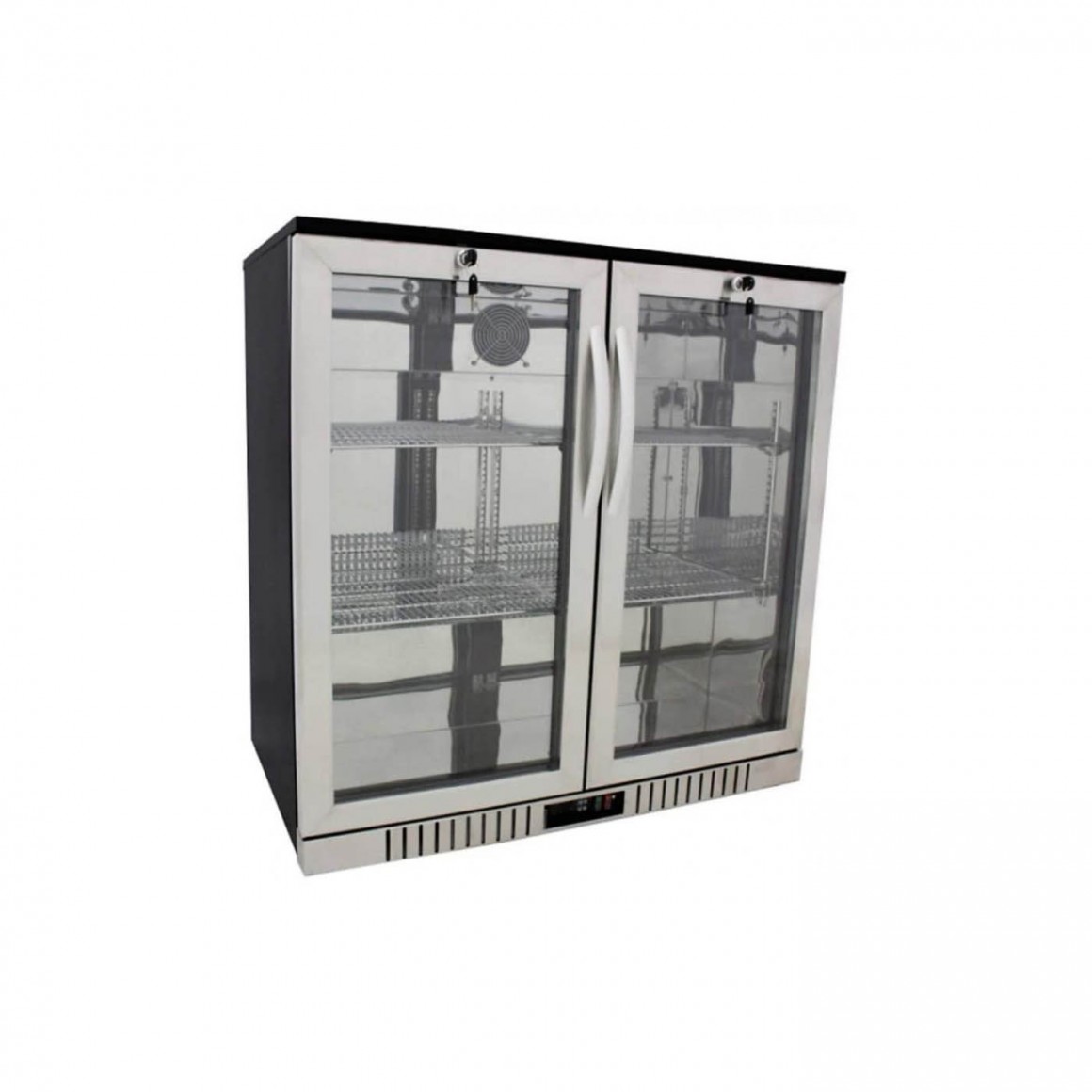 Back Bar Cooler,  2 glass door ,silver Back Bar Cooler,  2 glass door ,silver