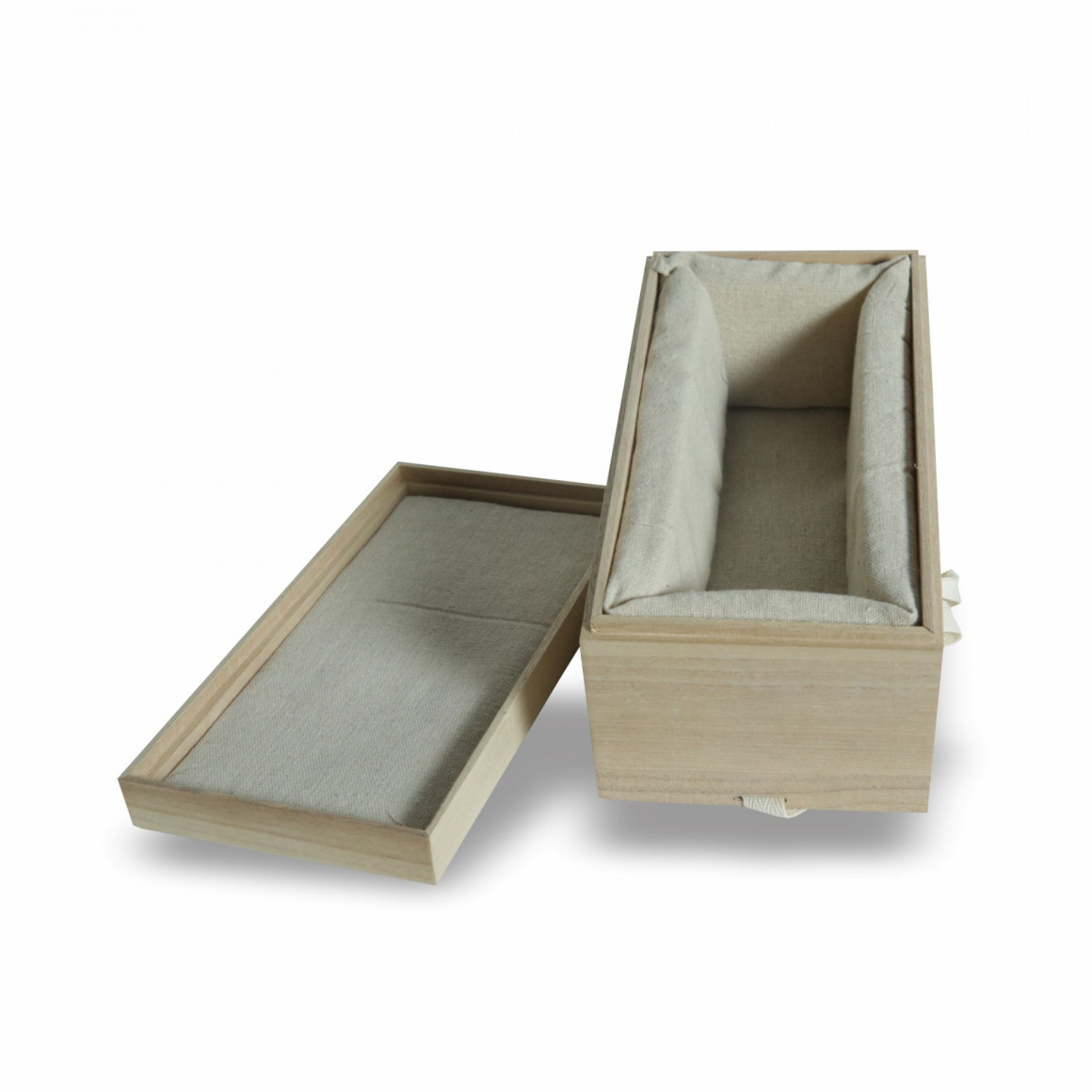 Wood Box With White Ribbon (small)