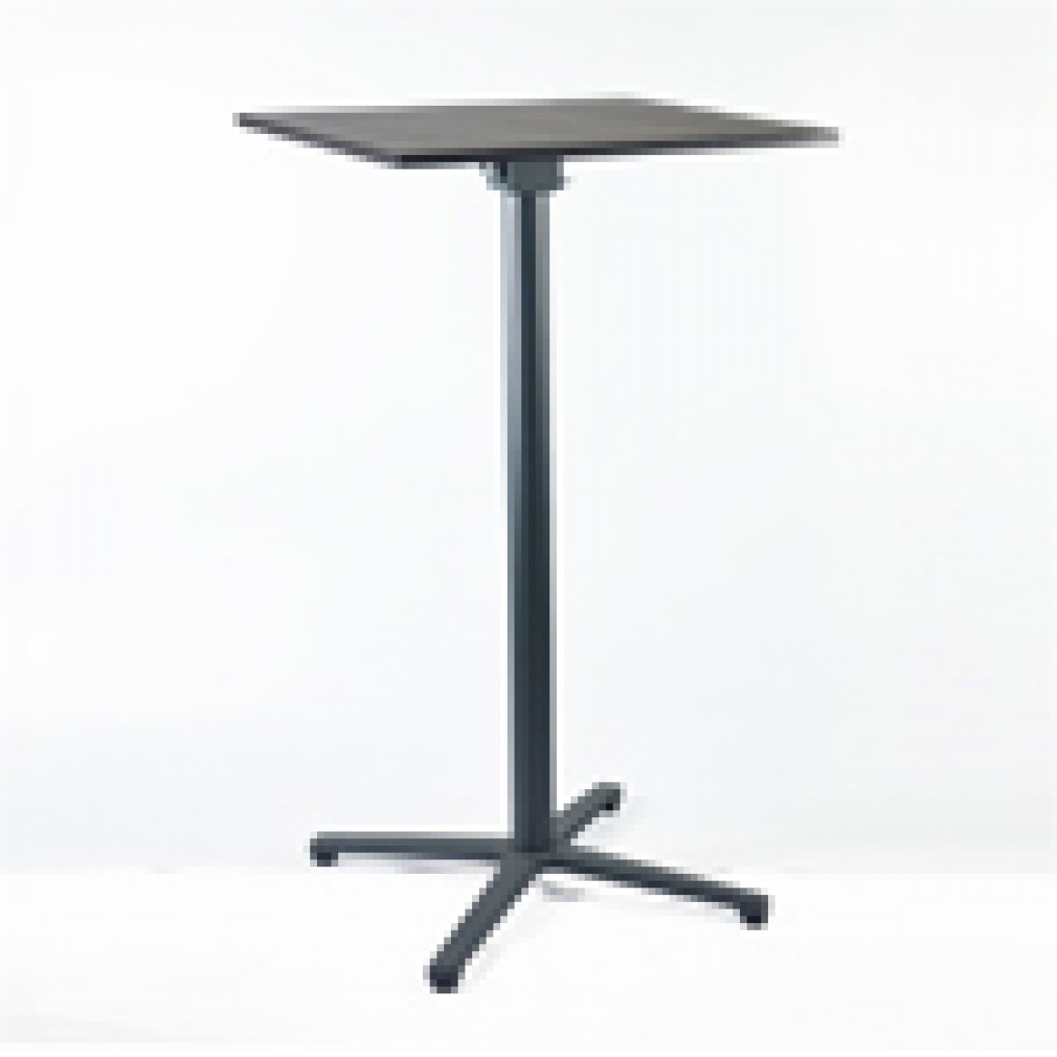 Table: 25mm laminate table top with black PVC edged, stainless steel folding table leg