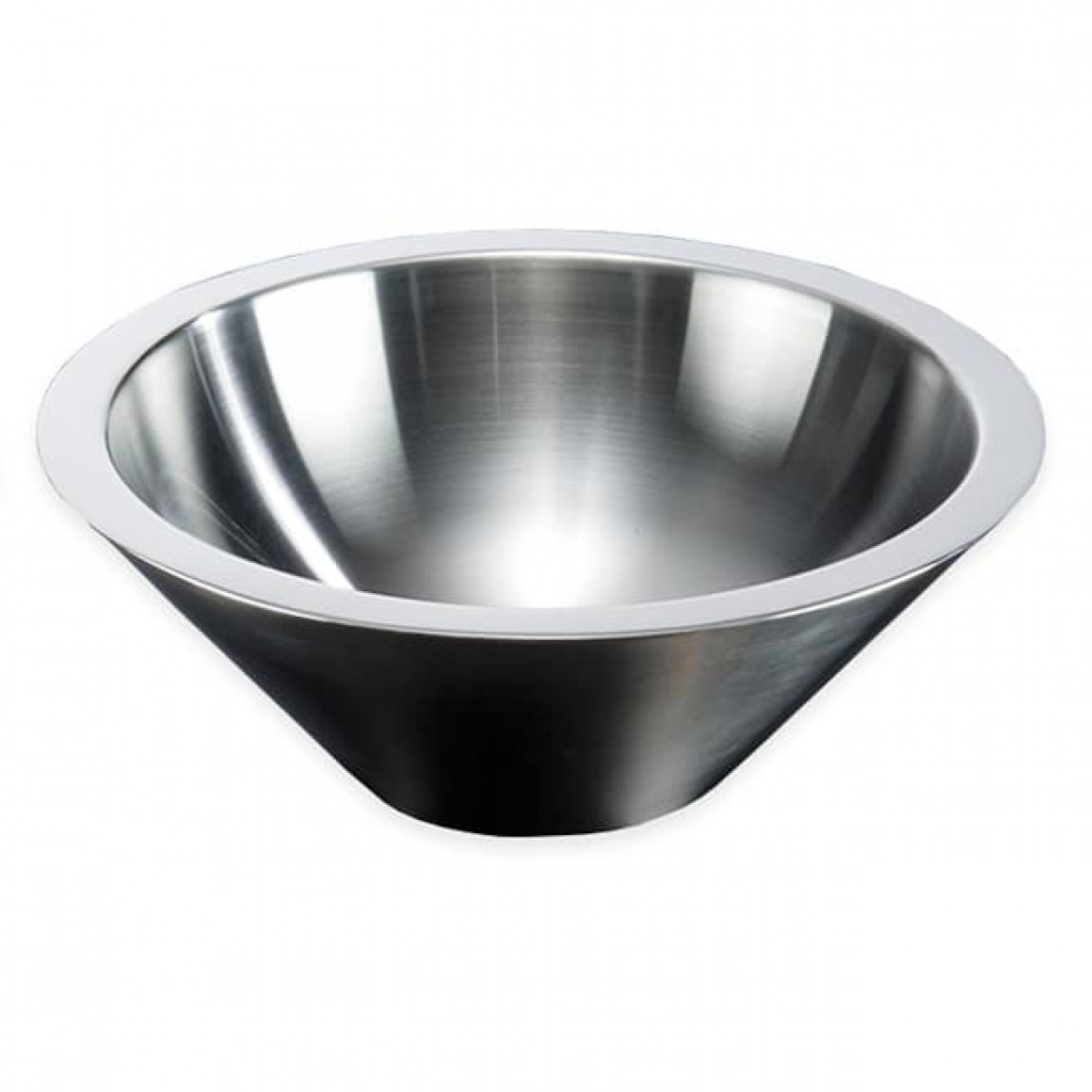 STAINLESS STEEL, DOUBLE WALL BOWL, CONICAL, 60 OZ.