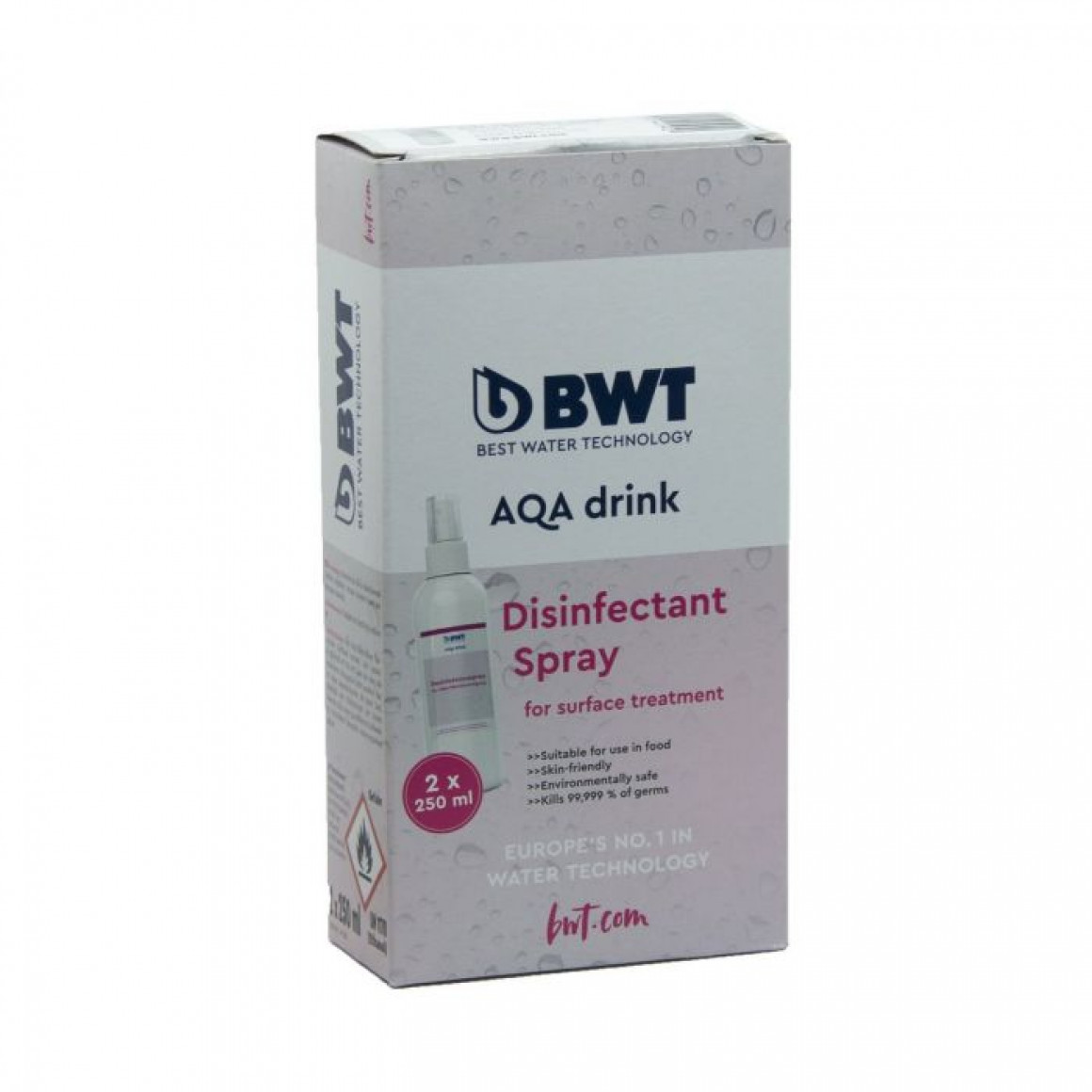 AQA drink disinfectant spray 2x 250ml
