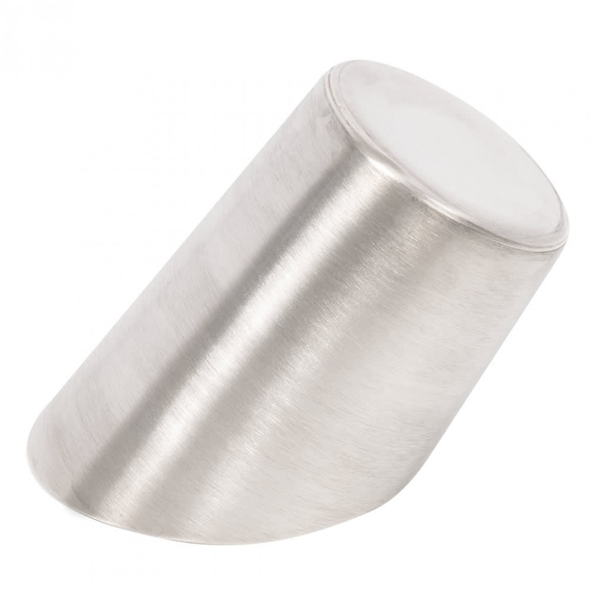 STAINLESS STEEL FRY CUP, SATIN, ANGLED, 12 OZ.