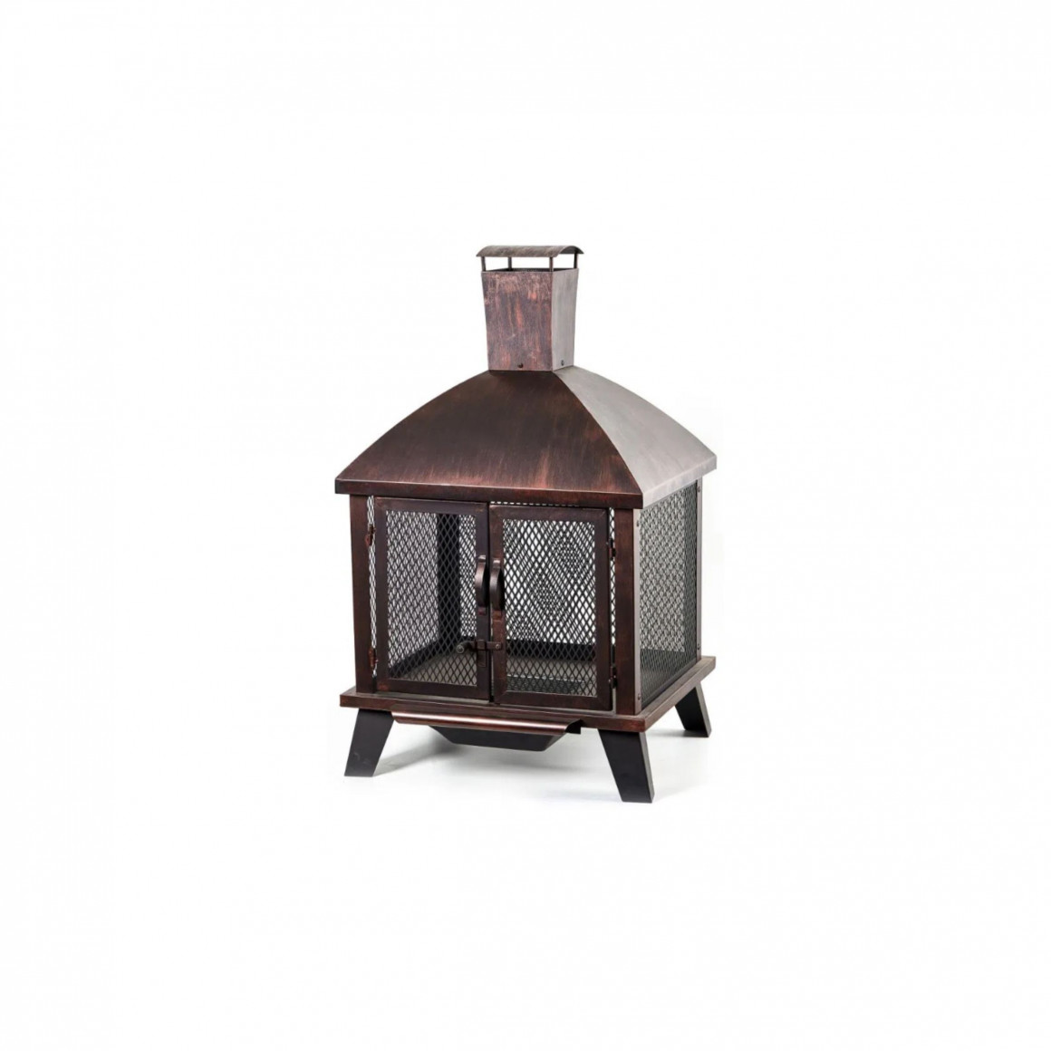 FIREPIT black with copper drawing H107