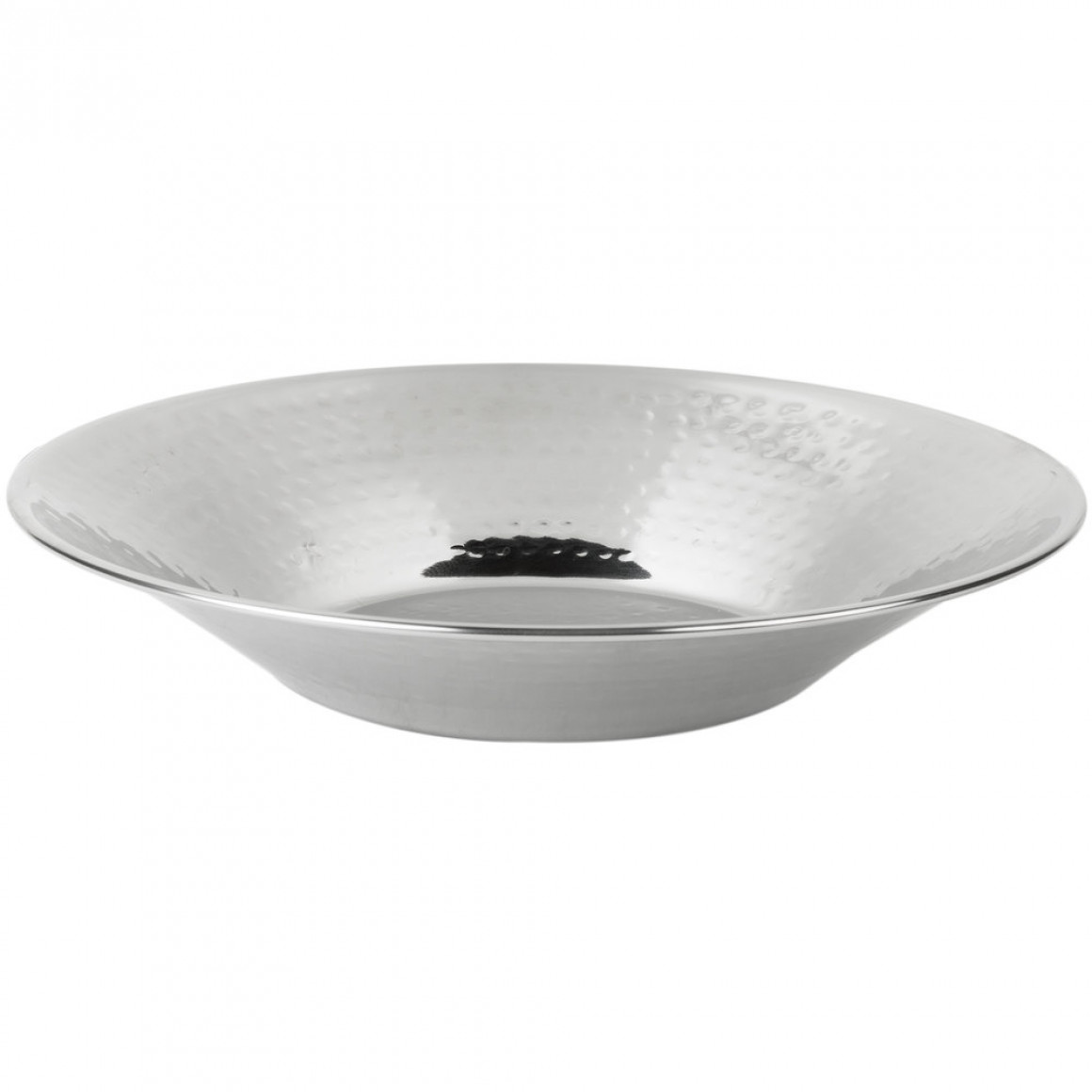 STAINLESS STEEL, HAMMERED BOWL, ROUND, 85 OZ.