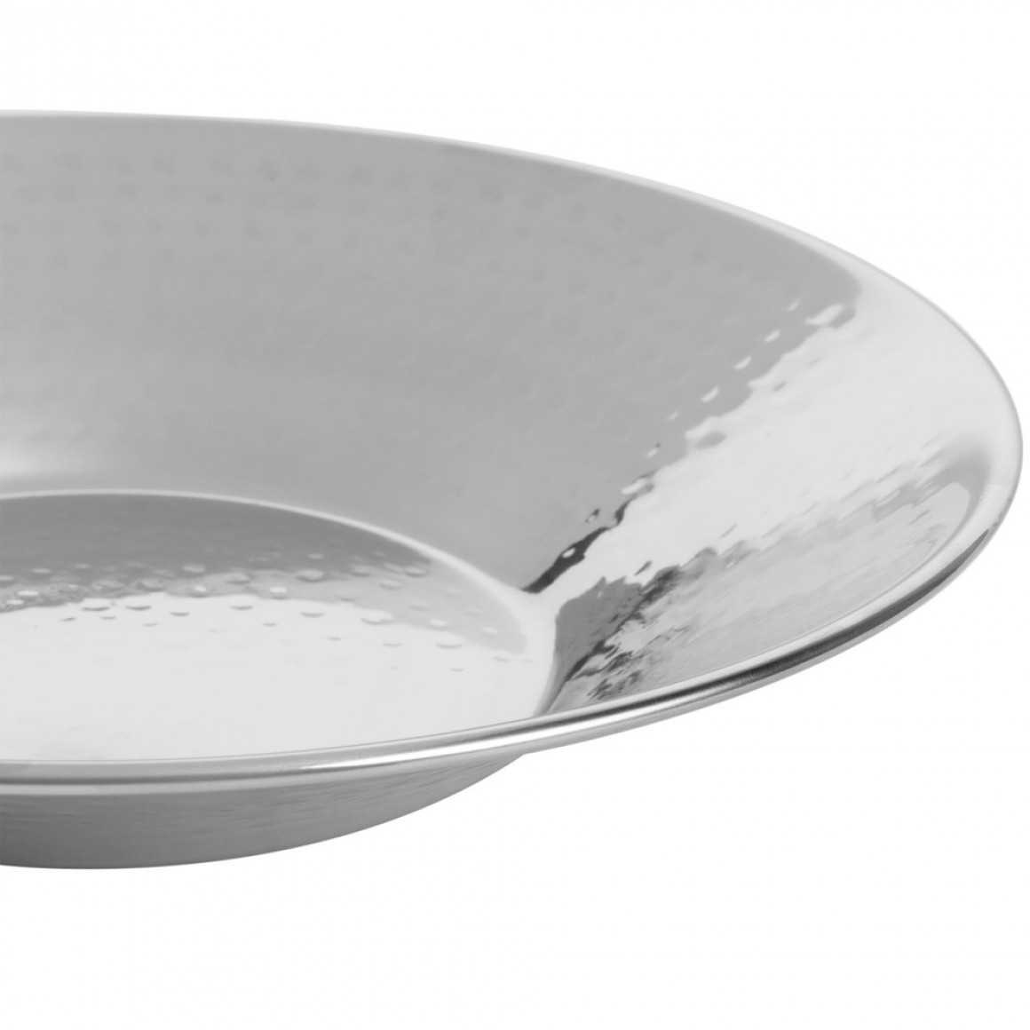 STAINLESS STEEL, HAMMERED BOWL, ROUND, 85 OZ.