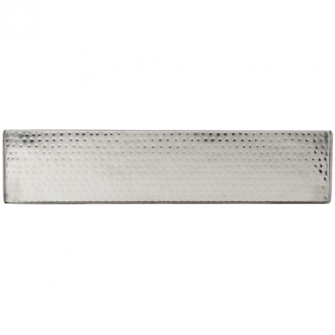 STAINLESS STEEL, HAMMERED TRAY WITH SIDES, 20-1/8