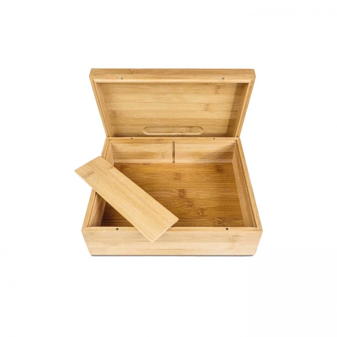 Bamboo Storage Box with 2 Compartment Bamboo Storage Box with 2 Compartment