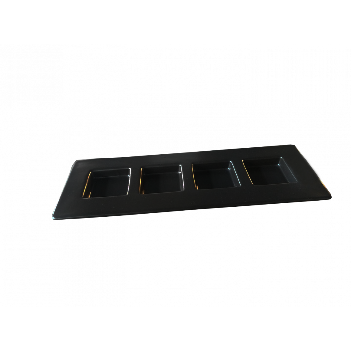 Plate w.4 sections,black